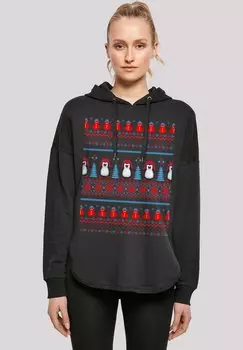 Толстовка CHRISTMAS PINGUIN - Hoodie F4NT4STIC, черный