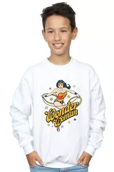 Толстовка «Чудо-женщина со звездами» DC Comics, белый