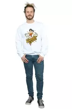 Толстовка «Чудо-женщина со звездами» DC Comics, белый