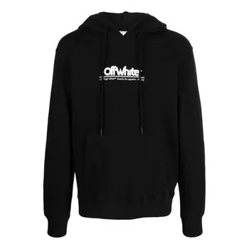 Толстовка chunky logo hoodie 'black' Off-White, черный