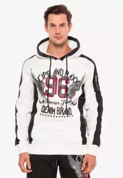 Толстовка Cipo & Baxx с капюшоном и 3D-принтом Rocky, цвет Ecru