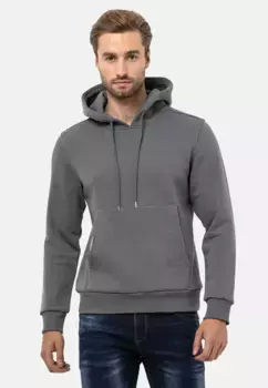 Толстовка Cipo & Baxx с капюшоном классического дизайна, антрацит