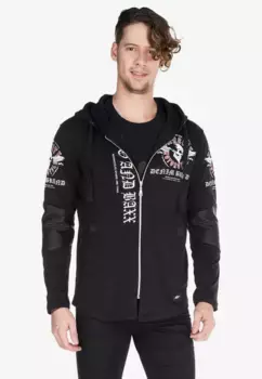 Толстовка Cipo & Baxx с классными деталями на рукавах, черный