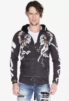 Толстовка Cipo & Baxx с крутым принтом, цвет Schwarz-Mehrfarbig