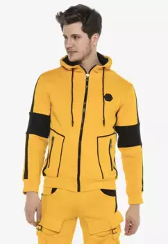 Толстовка Cipo & Baxx с модными полосками, желтый