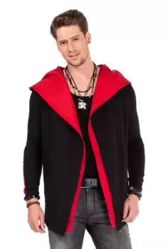 Толстовка Cipo & Baxx с практичным капюшоном, красный