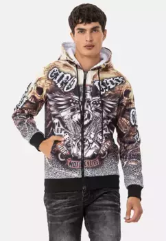 Толстовка Cipo & Baxx, стильный вид, черный