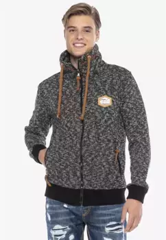 Толстовка Cipo & Baxx в спортивном стиле, серый