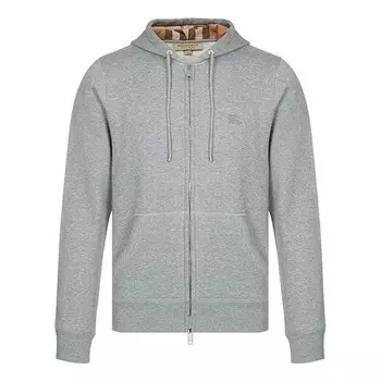 Толстовка classic hooded long sleeves jacket gray Burberry, серый