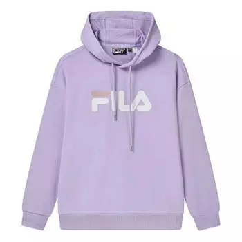 Толстовка classic logo hoodie 'purple white' Fila, фиолетовый