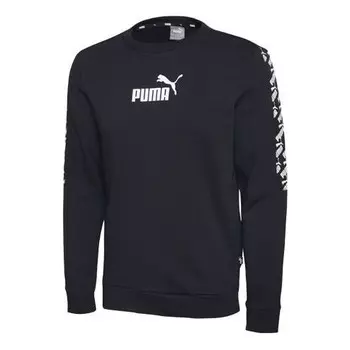 Толстовка classic printing round neck black Puma, черный