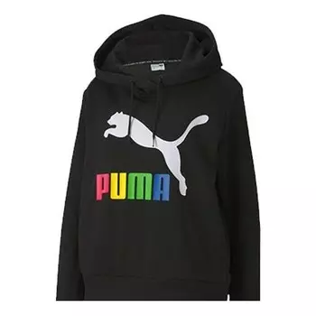 Толстовка classics logo hoodie Puma, черный