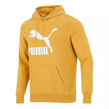 Толстовка classics logo printing pullover sports Puma, желтый