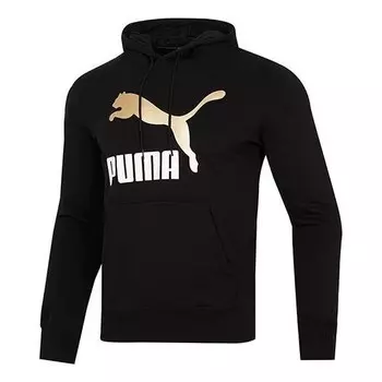 Толстовка classics metallic logo tr logo printing hooded sports black Puma, черный