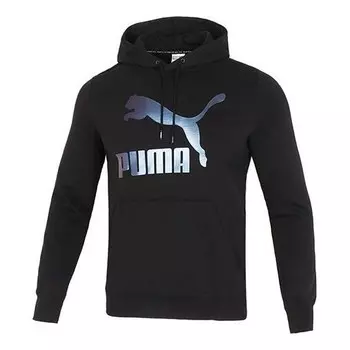 Толстовка classics metallic logo tr logo printing sports black Puma, черный