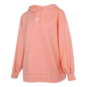 Толстовка classics oversized hoodie 'pink white' Puma, розовый