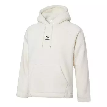 Толстовка classics sherpa hoodie 'white' Puma, белый