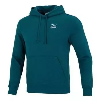 Толстовка classics small logo training hoodie 'green' Puma, зеленый