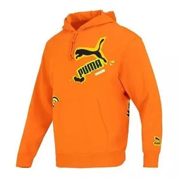 Толстовка classics street sport hoodie 'orange' Puma, оранжевый