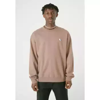 Толстовка Cleptomanicx "Embro Gull" с мелкой вышивкой в виде чайки, коричневый