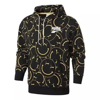 Толстовка club aop printed hoodie tr 'black' Puma, черный
