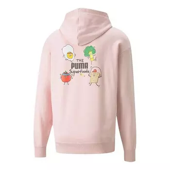 Толстовка club graphic living series funny printing knit sports pink red Puma, красный