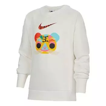 Толстовка cny new year's edition fleece stay warm round neck pullover boy white Nike, белый