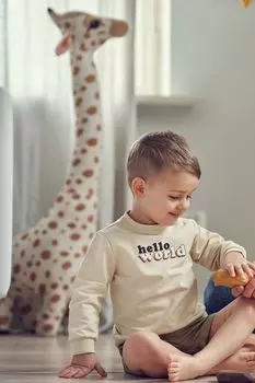 Толстовка Coccodrillo бежевый с надписью