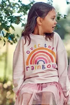 Толстовка Coccodrillo розовый с цветным принтом