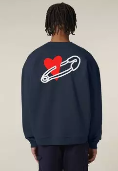 Толстовка COEUR PINS BACK EMBROIDERY UNISEX Mira Paris, темно-синий