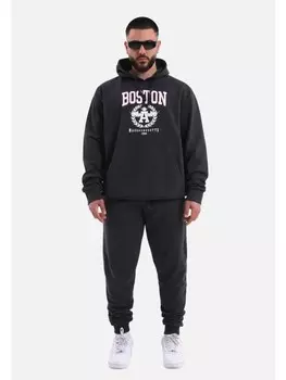 Толстовка COFI 1453 Basic Hoodie + HosePremium Herren Jogginganzug Anthrazit S, антрацит