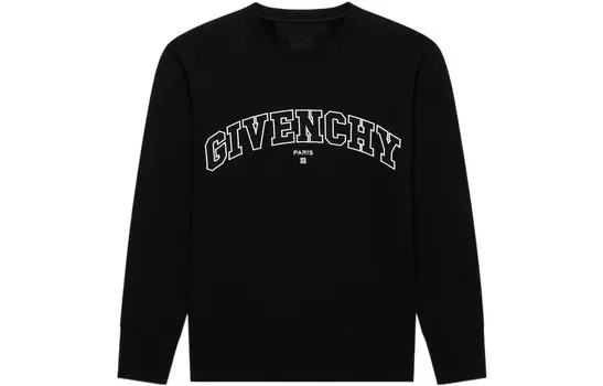 Толстовка College Slim Fit с круглым вырезом Givenchy, черный