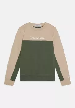 Толстовка COLOR BLOCK CREWNECK Calvin Klein Jeans, цвет thyme