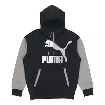 Толстовка colorblock hooded sports black Puma, черный