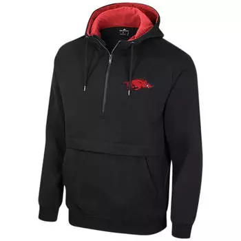 Толстовка Colosseum Arkansas Razorbacks Half-Zip, черный/красный