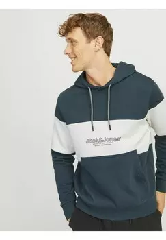 Толстовка COLOUR BLOCKING Jack & Jones, темно-зеленый