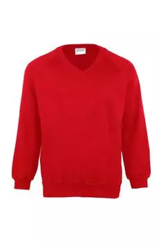 Толстовка Coloursure с v-образным вырезом Maddins, красный