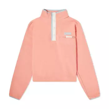 Толстовка Columbia Helvetia Cropped Half Snap Fleece, персиковый/белый