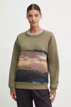 Толстовка Columbia Meridian Creek Crew, зеленый