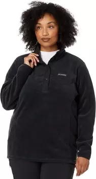 Толстовка Columbia Plus Size Benton Springs 12 Snap Pullover, черный