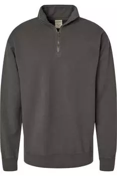Толстовка ComfortWash by Hanes Garment-Dyed с застежкой-молнией на четверть длины, цвет new railroad grey