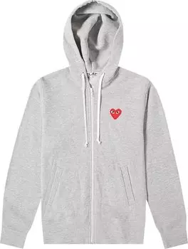 Толстовка Comme des Garçons PLAY Heart Full Zip Sweatshirt 'Grey', серый