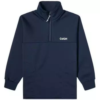 Толстовка Comme Des Garons Homme Cdgh Half Zip Sweat, темно-синий