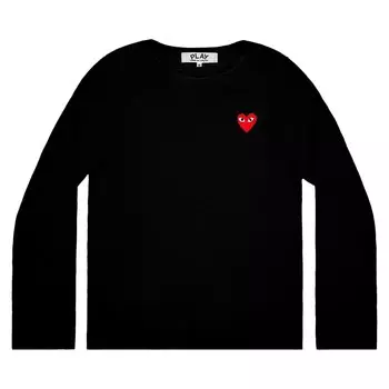 Толстовка Comme des Garons PLAY Heart, цвет Черный