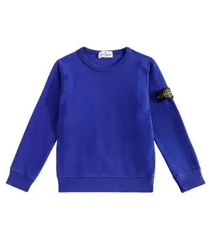 Толстовка Compass из хлопкового джерси Stone Island Junior, синий
