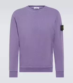 Толстовка Compass из хлопкового джерси Stone Island, фиолетовый