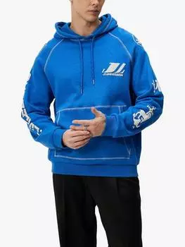 Толстовка concord contrast steam с капюшоном J.Lindeberg, синий