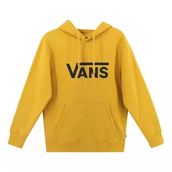Толстовка contrasting colors alphabet logo hooded pullover fleece lined stay warm yellow Vans, желтый