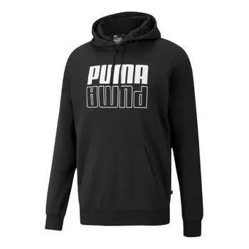 Толстовка contrasting colors logo drawstring black Puma, черный