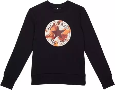 Толстовка Converse Chuck Patch Fill Graphic Crew Neck Sweatshirt, черный